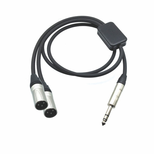 PRO Series Y Cable - 1/4" TRS Male to Dual Male XLR